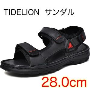TIDELION サンダル メンズ スポーツサンダル 本革 防滑 速乾