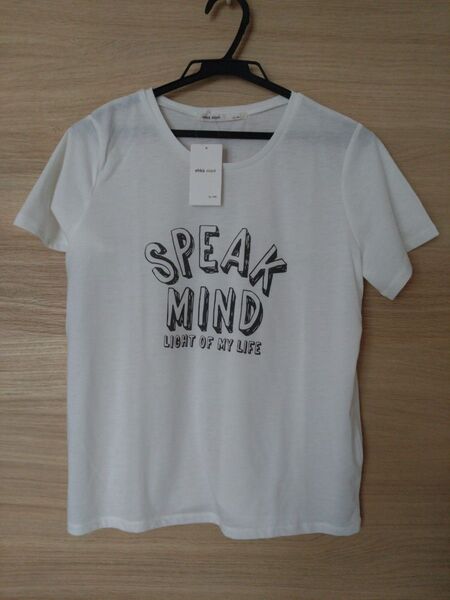 【新品タグ付き】ehka sopo エへカソポ 手書きロゴプリント Tシャツ