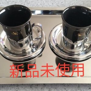コーヒーカップセット『角トレー付』5客セット 新品未使用