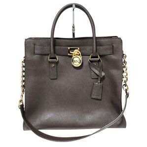 マイケルコース Michael Kors 2wayバッグ ハンドバッグ×ショルダーバッグ カデナ 茶