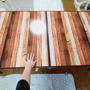 【廃盤品】Field to summit・アウトドア・キャンプ用品・三つ折りたたみ・テーブル・DIY・欧風・北欧・おしゃれ・アルミ