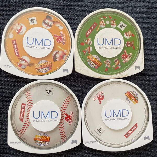 PSP 実況パワフルプロ野球4点セット 1〜4 ディスクのみ パワプロ