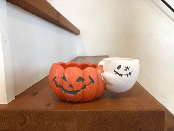 ジャックオーランタンポット24ゴーストOR ハロウィン雑貨 ジャックオーランタン かわいい植木鉢 多肉植物 インテリア オバケ