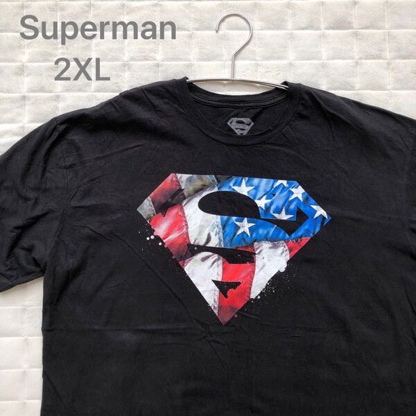 スーパーマン(3L.2XL)Superman TM& DComics 大きいサイズ Tシャツ アメコミ