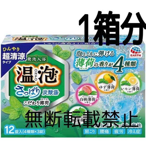温泡 入浴剤 4種類12個入り 超清涼 薄荷 ハッカ ひんやり バスタイム リラックス