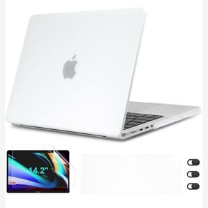 MacBook Pro 14.2インチ ケース マット式半透明カバー A2442