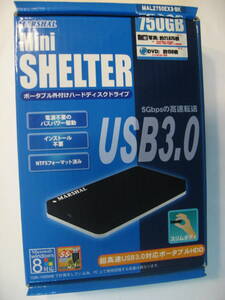 【即決・新品】MARSHAL　Mini(厚さ：1４ｍｍ） 外付け ハードディスク 750GB ポータブル HDD テレビ録画対応 【簡単接続】 USB3.0/2.0