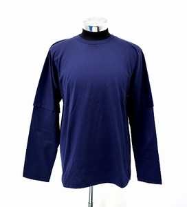 salvy; サヴィー SUVIN COTTON LAYERED L/S TEE スビンコットンレイヤード長袖Tシャツ ロンT-SHIRT カットソー NAVY 3