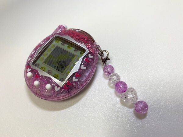 たまごっち ハートのストラップ キーホルダー ハンドメイド