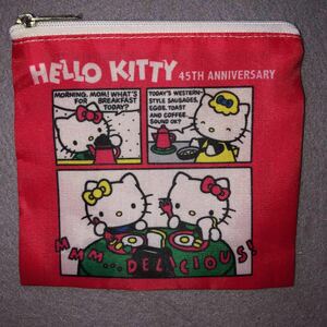  rare not for sale Hello Kitty 45th Anniversary pouch Lawson Novelty 