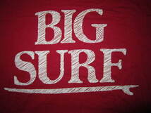 新品！ 激安 即決！ BIG SURF サーフ デカロゴ Tシャツ 赤 M サーファー サーフィン_画像2