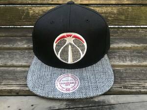 USA正規品 MITCHELL&NESS ミッチェル&ネス ワシントン Wizards ウィザーズ 黒 グレー スナップバックキャップ 帽子 NBA 公式 バスケ 八村塁