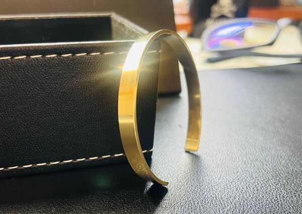 真鍮 バングル 平打ち ブレスレット レディース・メンズ ハンドメイド