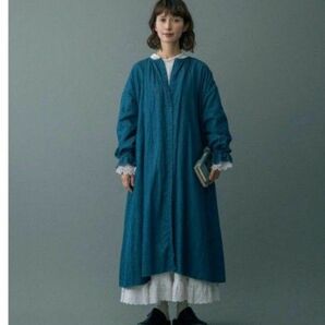 サマンサモスモス kazumi コラボ 袖口刺繍デニムワンピース