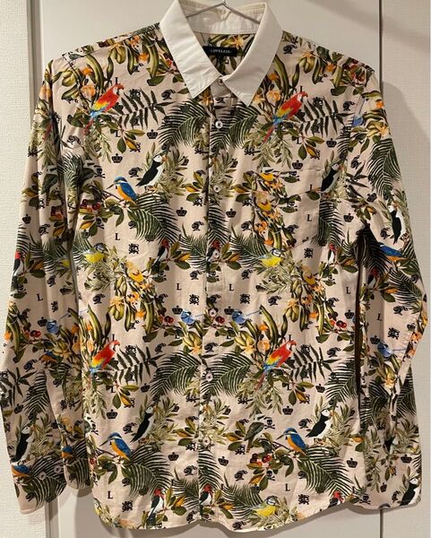 LOVELESS ラブレス 総柄シャツ 長袖 モノグラム ボタニカル サイズ1 アロハシャツ