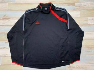 c1130 adidas# Adidas half Zip jersey large size # black size O# Yupack easy 60retapa510