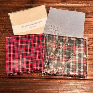 ★クーポン利用で500円OFF!fog linen work フォグリネンワーク ジェーン・リサ・フレンチリネンハンカチ 4枚