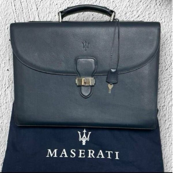 最高峰 希少 MASERATI レザー ビジネスバッグ