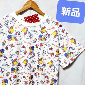 新品 キティ 総柄 着ぐるみ ハローキティ半袖 サンリオ Tシャツ キティちゃん