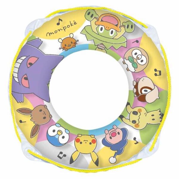 モンポケ 浮き輪 50cm ロープ付き