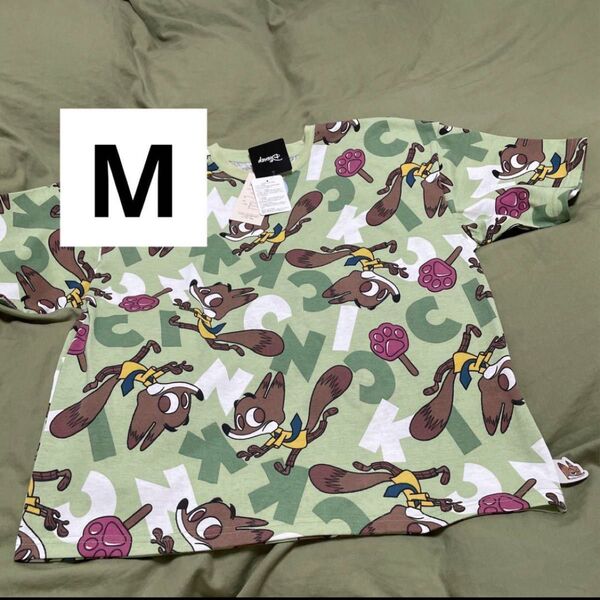 ズートピア ニック アイスキャンディ Tシャツ ディズニー 総柄 M
