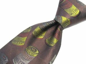 MOSCHINO( Moschino ) silk necktie battery pattern Italy made 844782C01R04