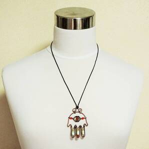 世界に1つ!☆新品☆【キューバ】カリビアンアーティスト 繊細 ハンドメイド 銅 ネックレス*ハムサ(ファティマの手) 17
