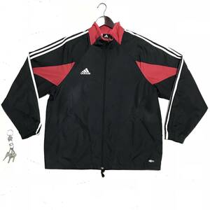 ★90s～00s★adidas アディダス★ビッグシルエット トラックジャケット ジャージ★メンズ 裏地シルバー size USA M★大きめ 大きいサイズ★