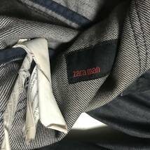 ★ZARA MAN ★ザラ★メンズ 男気 無骨 デニムジャケット モノトーン系 size L　コットン デニム ジャケット_画像4