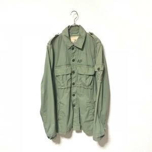 訳あり★Abercrombie&Fitch アバクロンビー＆フィッチ★メンズ ミリタリー ジャケット シャツ ボタン留め ユーティリティ size M