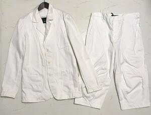 * rare *henlik vi bskofHENRIK VIBSKOV* cotton setup top and bottom jacket pants * white * men's *size M* SSS