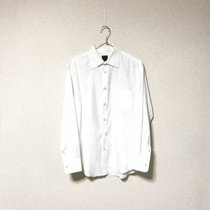 ★Calvin Klein カルバンクライン★メンズ 長袖 シャツ レギュラーカラー 白 ホワイト size L ワイシャツ