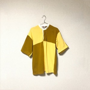  Canada made * bar ba Lien barbarian* men's short sleeves T-shirt cut and sewn Rugger shirt switch thick size M yellow yellow color 