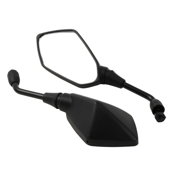 正ネジ8mm バイクミラー 左右2本セット黒