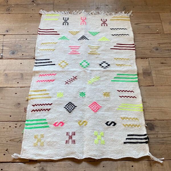 モロッコ ラグ キリム 約60×95cm