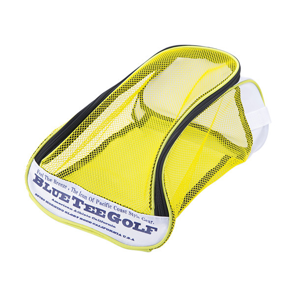 ☆5通気性抜群♪ブルーティーゴルフ 【イエロー】 メッシュ シューズケース BLUE TEE GOLF SC-001 送料無料
