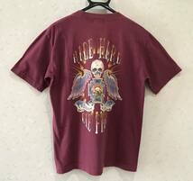 ＊東洋 INDIAN MOTORCYCLE インディアンモーターサイクル バックスカル プリント 半袖Tシャツ カットソー M　　　　　　　　　　BJAI.H_画像1