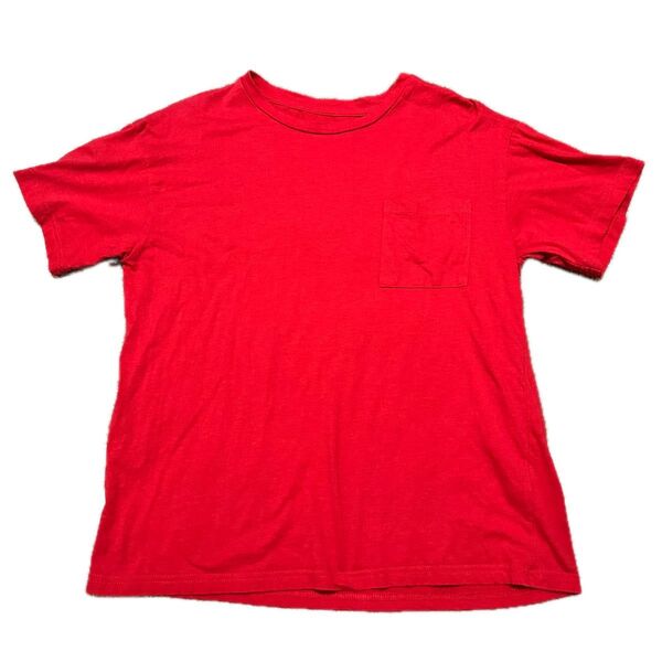 レディース M 半袖 Tシャツ 赤 ポケット