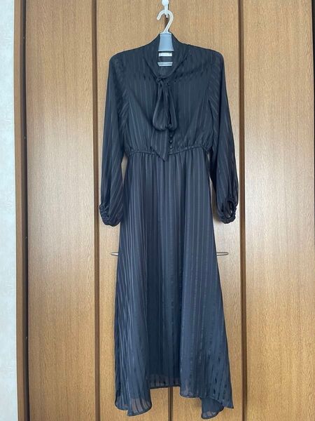 【merlot plus】レディース シースルー ワンピース BLACK
