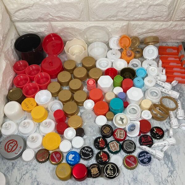 蓋 キャップ 王冠 など セット リサイクル 工作 夏休み 課題 プラスチック ふた フタ