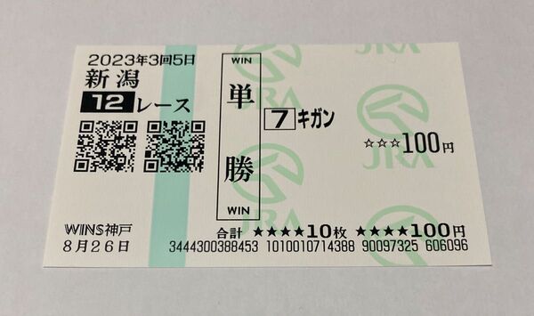 珍名馬券 祈願 場外