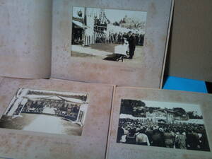 難あり汚い変色あり戦前か戦中か戦後の熱海市の慰霊祭の写真3枚