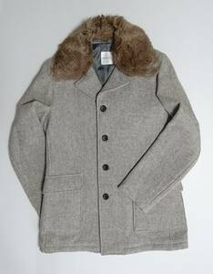  valuable!! cheap!! new old goods unused BOYCOTT rabbit fur wool half coat 8457 510 men's 3 Boycott coat 
