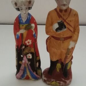 土人形 郷土人形 日本人形 花嫁&兵隊 2点セット