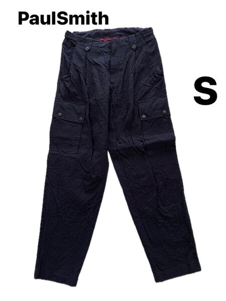 PaulSmith パンツ サッカー生地 カジュアル テーパード カーゴパンツ