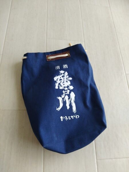 清酒廣戸川 巾着袋 昭和レトロ 酒袋 清酒 道具袋 巾着 通い袋