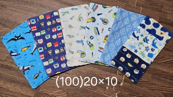 (100)ハンドメイド ガーゼハンカチ 20×10 6枚