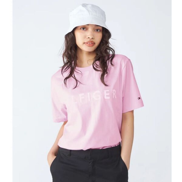 【新品】TOMMY HILFIGER フェードロゴTシャツ ピンクM トミーヒルフィガー unisex