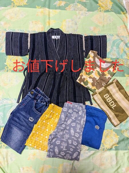 お値下げしました。男児服ベビードール&甚平(ノーブランド)おまとめ7点の商品です。