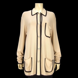 H*FENDI Fendi * made in Italy ( Italy made )* on goods Logo button *.. long cardigan * large size *42(XL*LL(2L)*13 number corresponding )